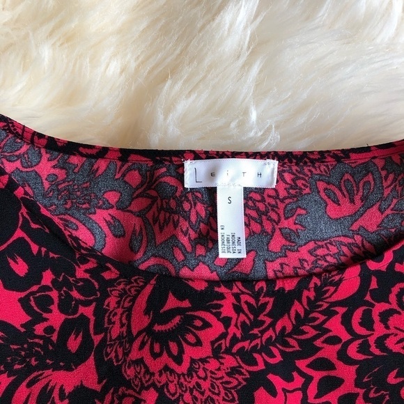 Leith Print Bell Sleeve Shift Dress High Low Small - Picture 6 of 8